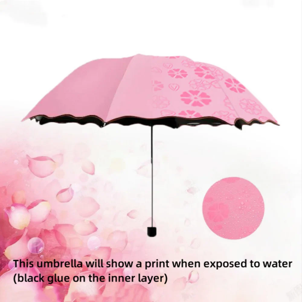 Magic Folding Umbrella – Windproof, UV Protection & Rain Pattern
