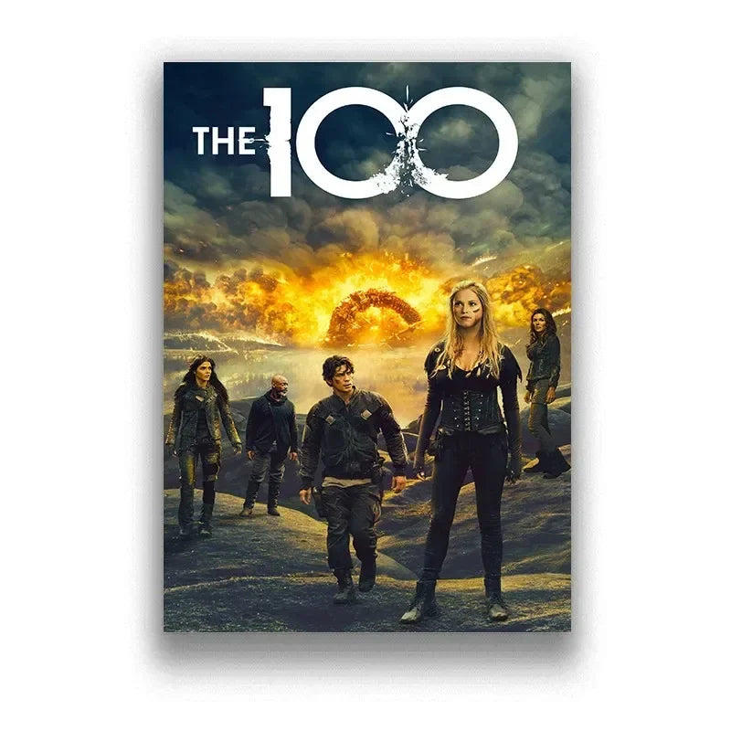 The 100 Season TV Series Minimalist Aesthetics Canvas Painting, Modern Print Wall Art for Living Room Home Decor Peaceful Pleasures Health and Wellness 20 30x40cm Unframed