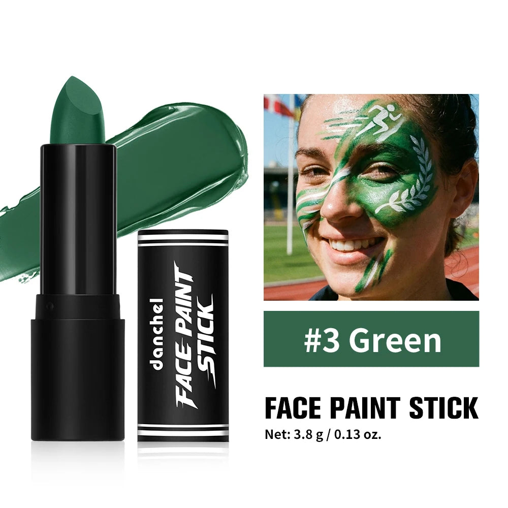 Face Body Paint Stick Eye Black Softball Football Baseball Sports Non-Toxic Hypoallergenic for Halloween SFX Makeup Cosplay Jok Peaceful Pleasures Health and Wellness 3Green