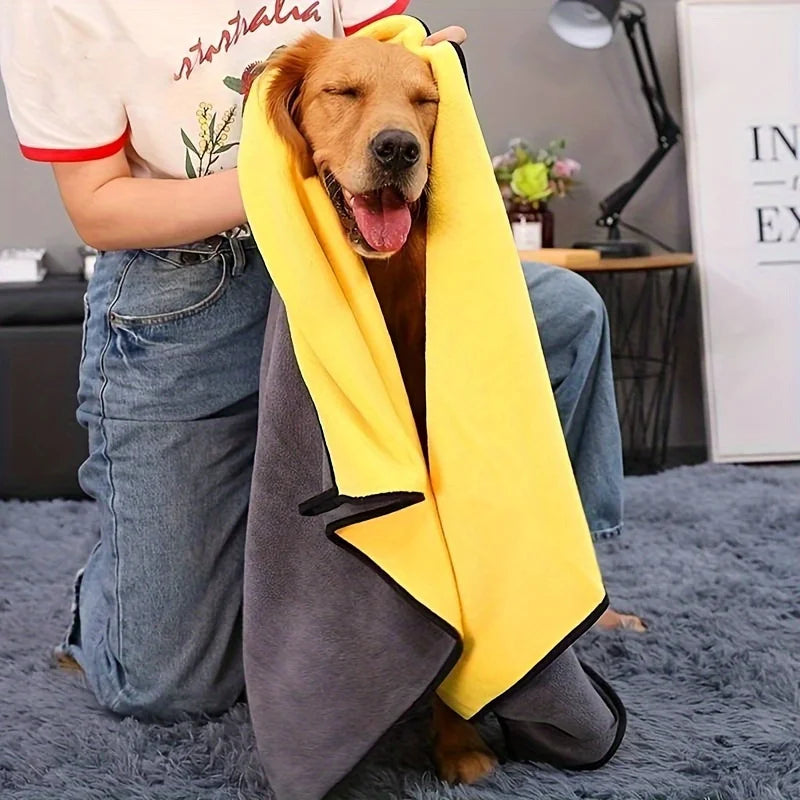 Quick-Dry Microfiber Pet Towel & Bathrobe for Dogs & Cats