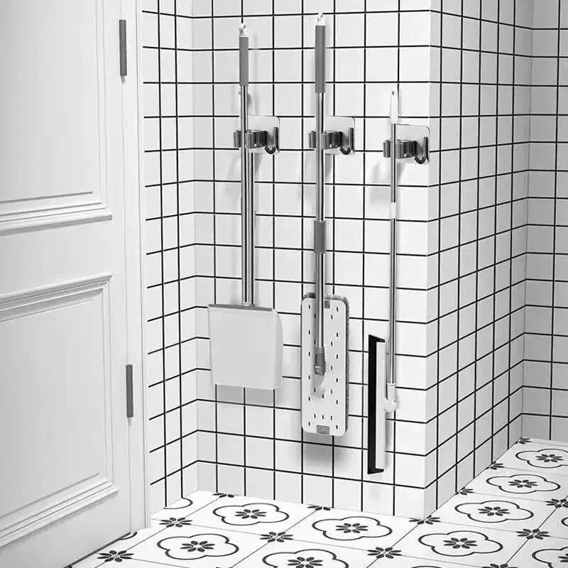 304 Stainless Steel Wall Mount Mop & Broom Holder Hook