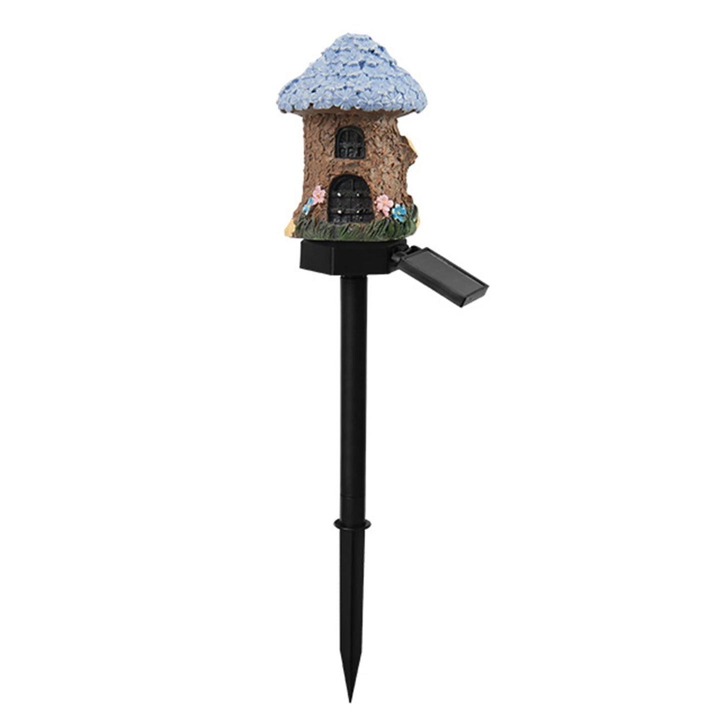 Solar-Powered Resin Lamps Weather-Proof Waterproof Landscape Lighting Mushroom House Statue Lawn Lights For Garden Decoration Peaceful Pleasures Health and Wellness E