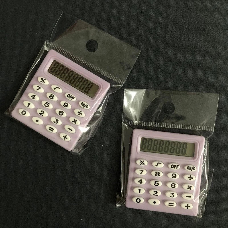 Cute Silent Calculator Mini Version Learning Auxiliary Small Portable Calculator Back To School Supplies Students/Finance Peaceful Pleasures Health and Wellness light purple 2PCS