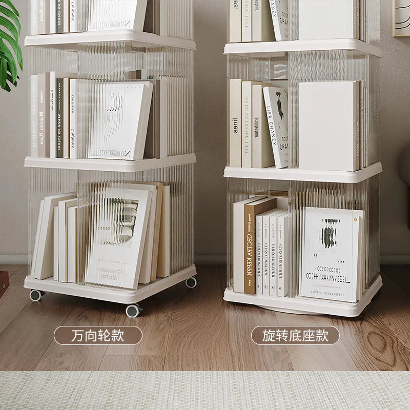 360° Rotating Bookshelf for Kids - Spacious Floor Standing Bookcase with Multi-Layer Storage for Living Room & Nursery Peaceful Pleasures Health and Wellness