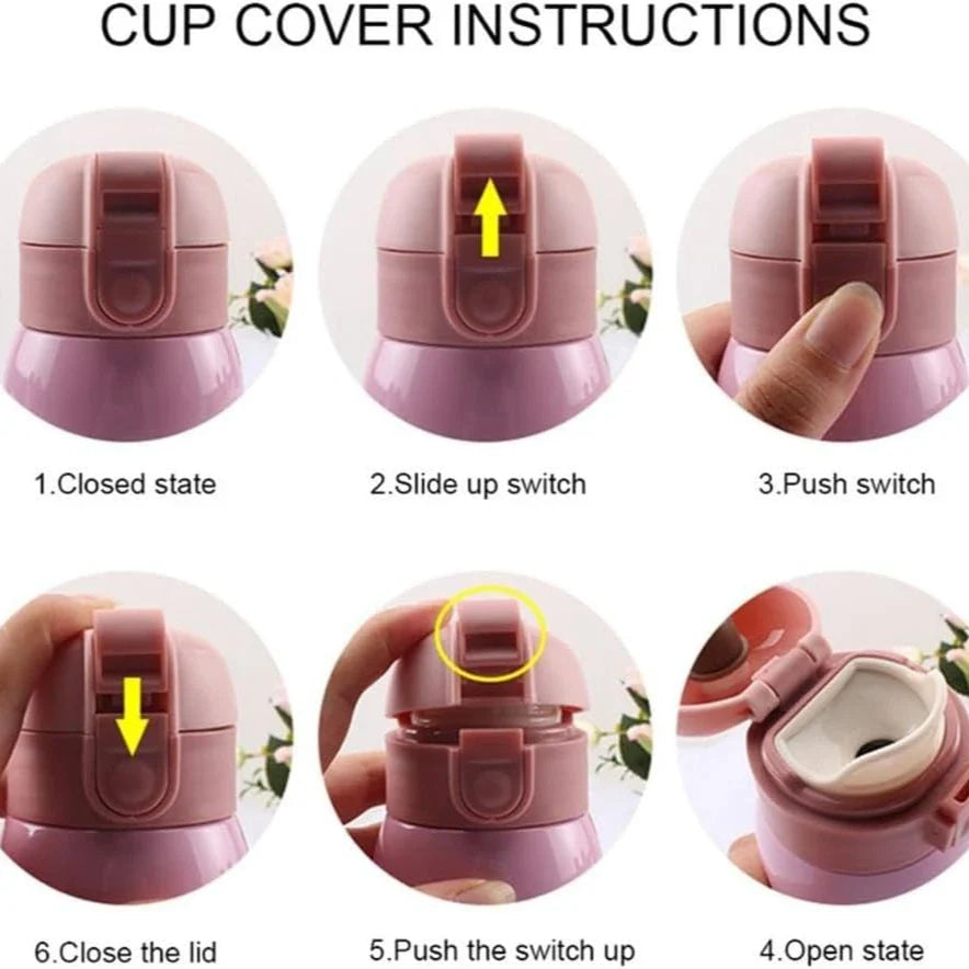 200ml Kids Flip-Top Vacuum Thermos | Stainless Steel Flask