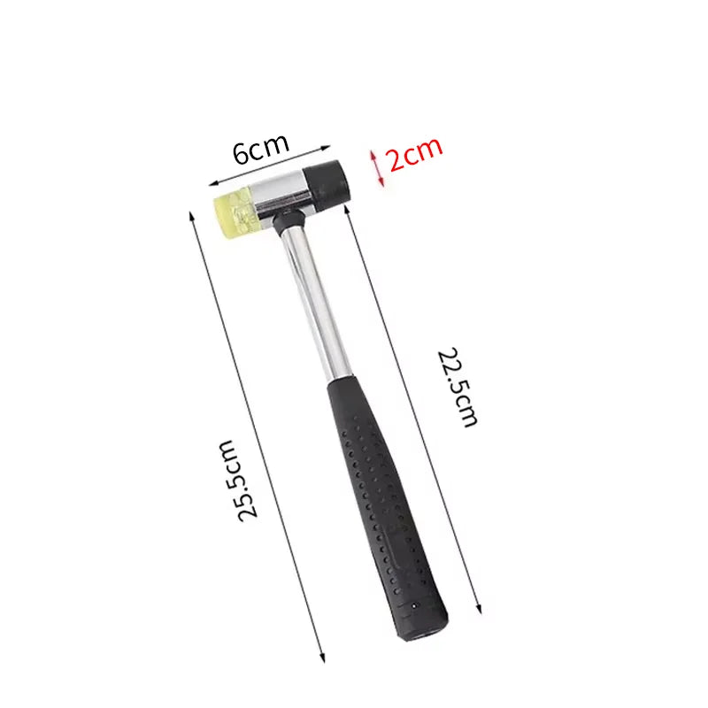 Soft Plastic Double-Sided Rubber Mallet for Jewelry Leather Craft Woodwork & Flooring Installation - Durable Hammer Peaceful Pleasures Health and Wellness 25MM