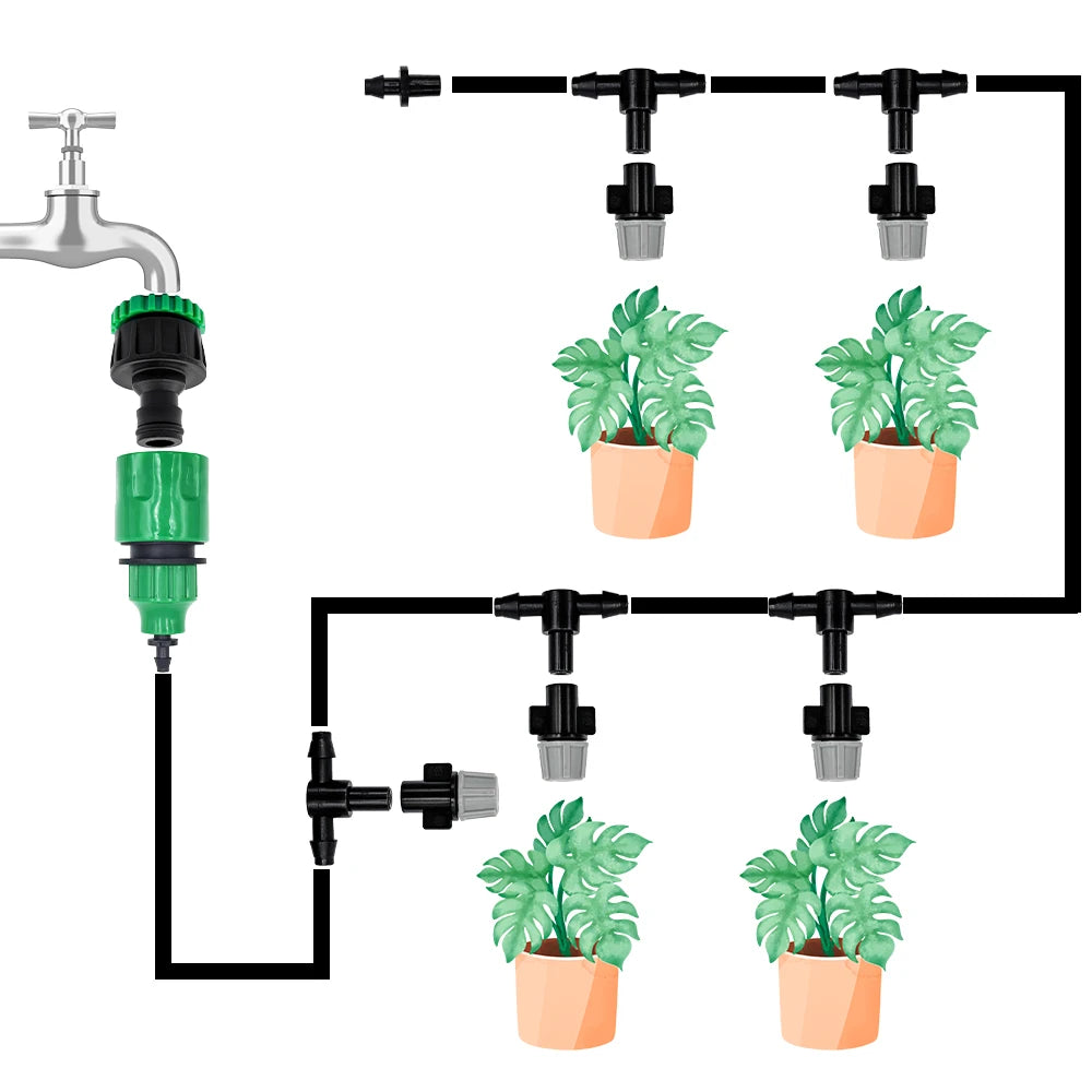 New Irrigation 10Meters 10 Sprinklers Nozzles Water Sprayer Misting Fog Cooling Nozzle System Garden Agricultural Sprayer System Peaceful Pleasures Health and Wellness