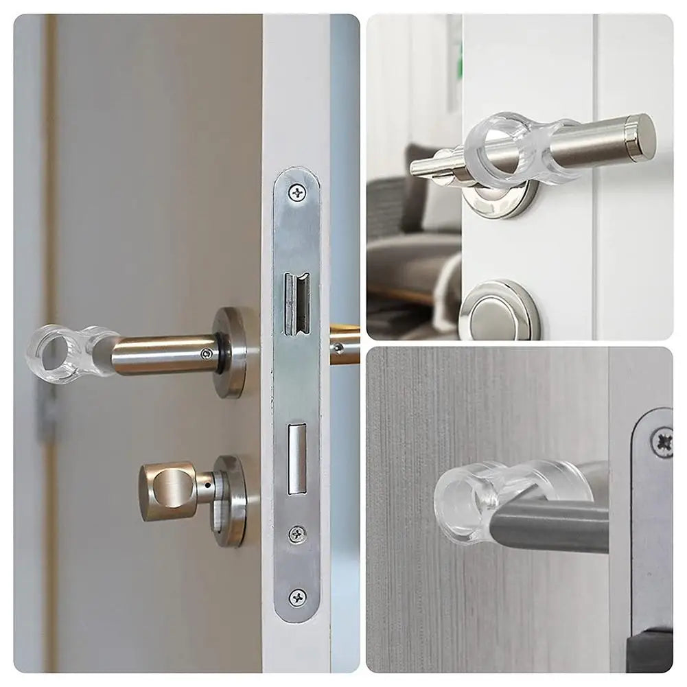 1/5pcs Door Stoppers Door Handle Anti-collision Silicone Pad No Drilling Wall Impact Buffer Safety Protection Door Absorber Peaceful Pleasures Health and Wellness