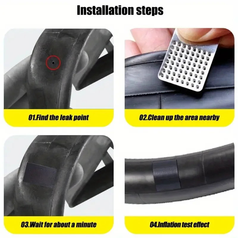 Self-Adhesive Tire Repair Patches – No Glue Bike & Moto Kit