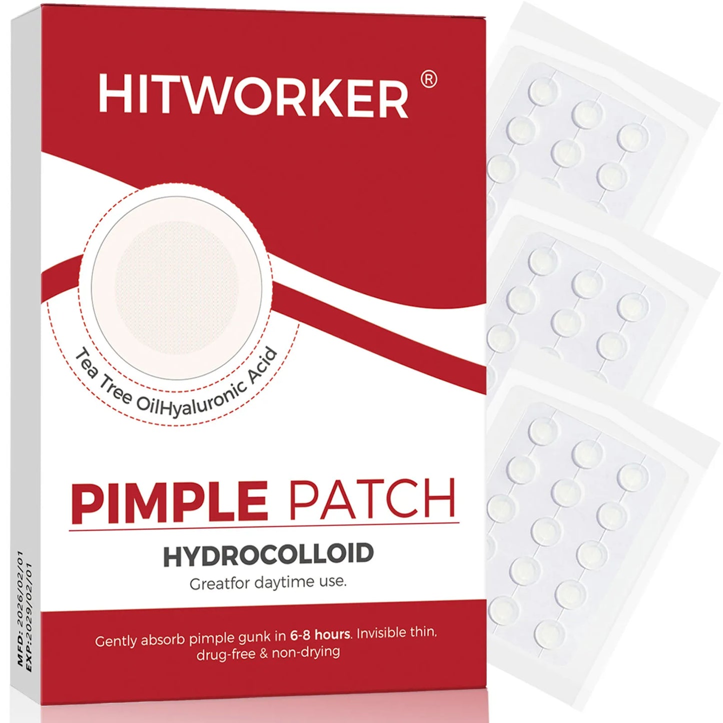 Invisible Waterproof Hydrocolloid Acne Patches – All Skin Types