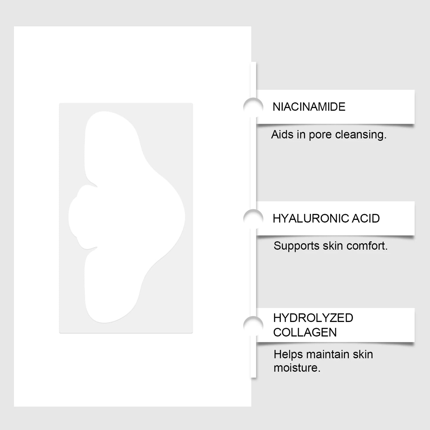 Blackhead Remover Nose Strips – Charcoal, Niacinamide & Hyaluronic Acid