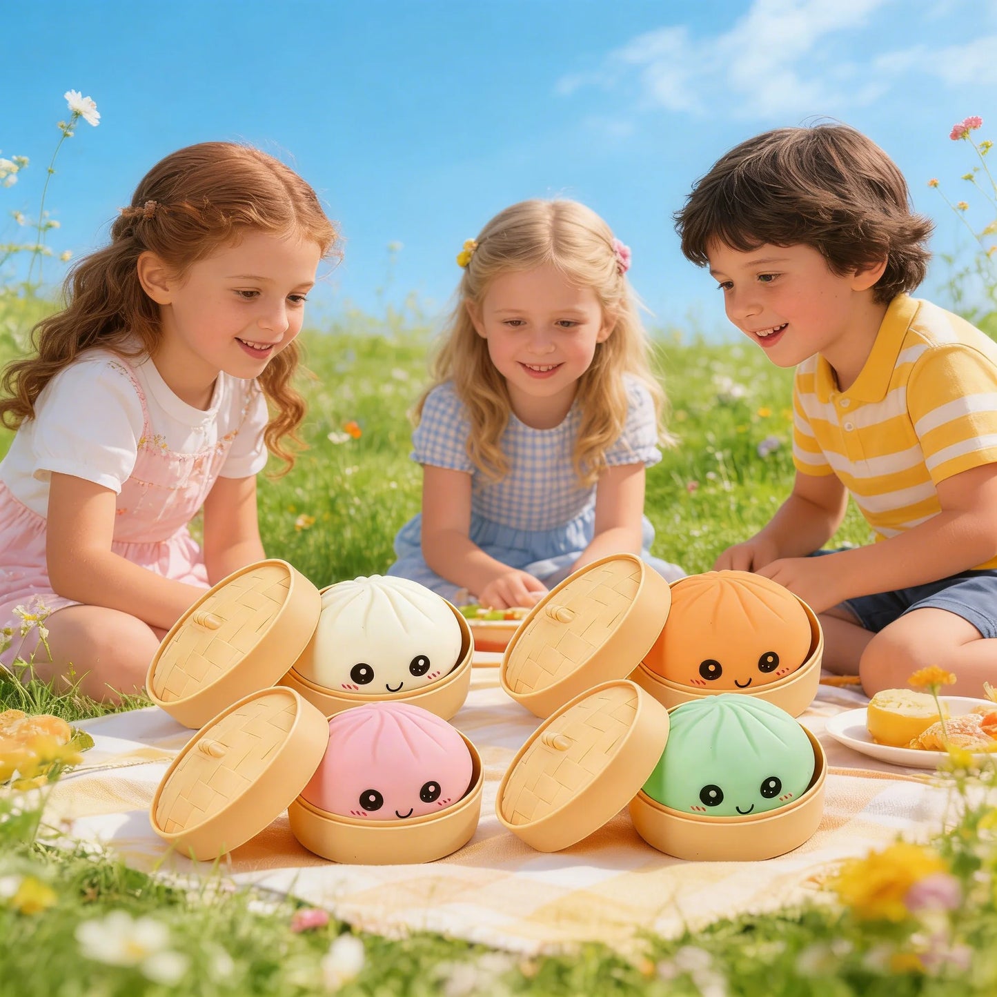 Dumpling Squishy Stress Ball Fidget Sensory Squeeze Toy