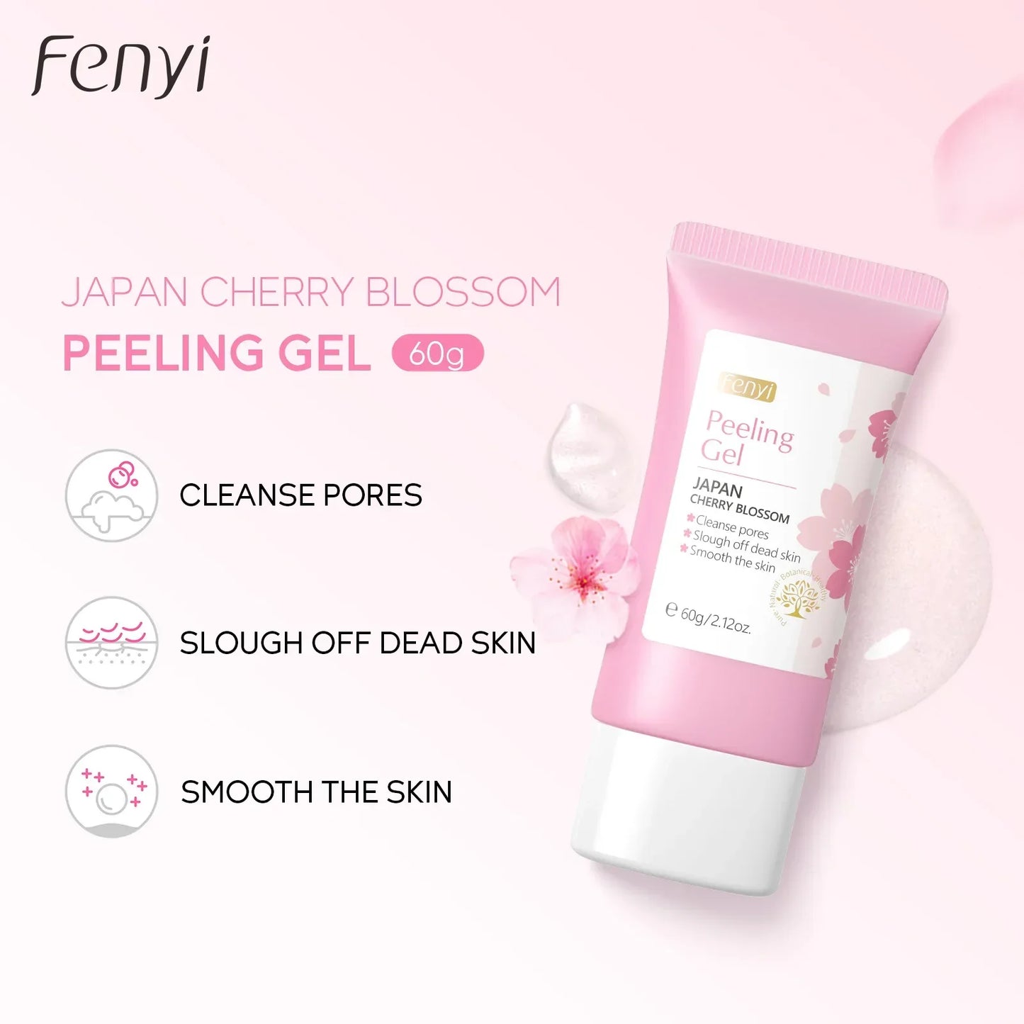 FENYI Cherry Blossom Exfoliating Peeling Gel Face Scrub 60g