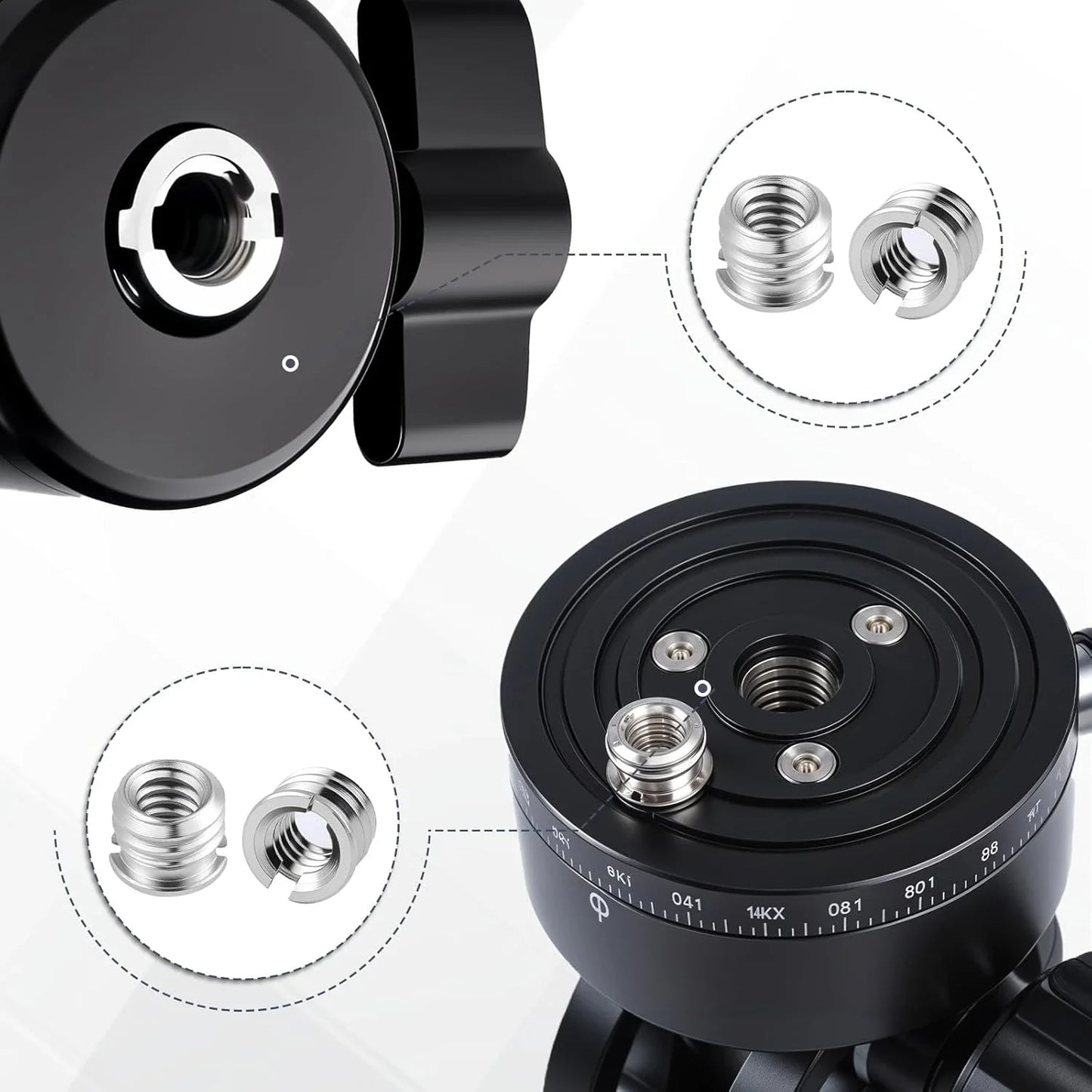 5-Pack 1/4 to 3/8" Camera Tripod Adapter Screws | VeFly