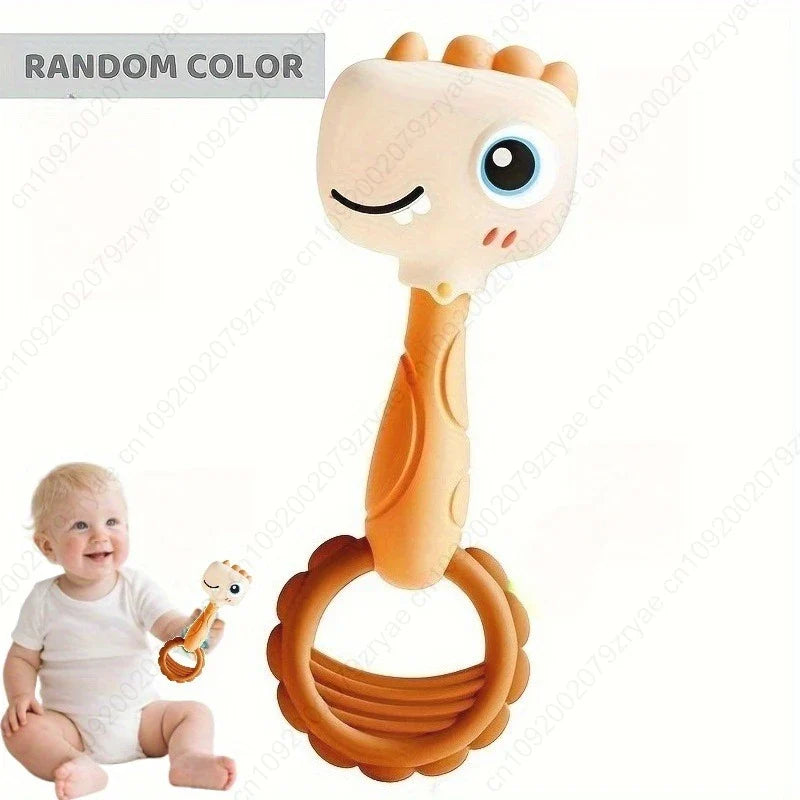 Baby Dinosaur Sensory Rattle – Non-Toxic Crinkle Sound Toy