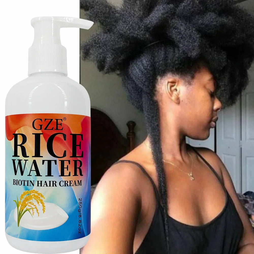 GZE Rice Water Biotin Hair Cream – Deep Hydrating, All Hair Types