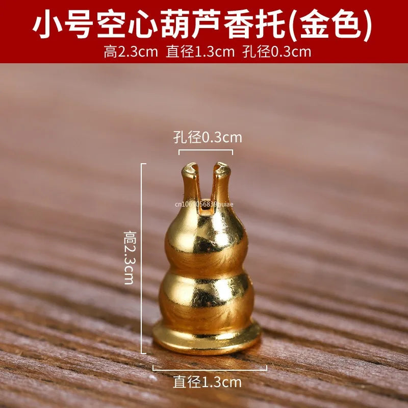 Brass Incense Burner Holder for Incense Stick Coil Bottle Gourd Shaped Copper Incense Holder Copper Censer 모기향 거치홀더 방향제 Peaceful Pleasures Health and Wellness