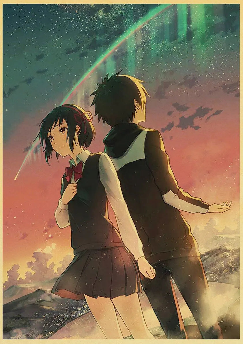 Your Name Anime Poster – Shinkai Makoto Canvas Wall Art