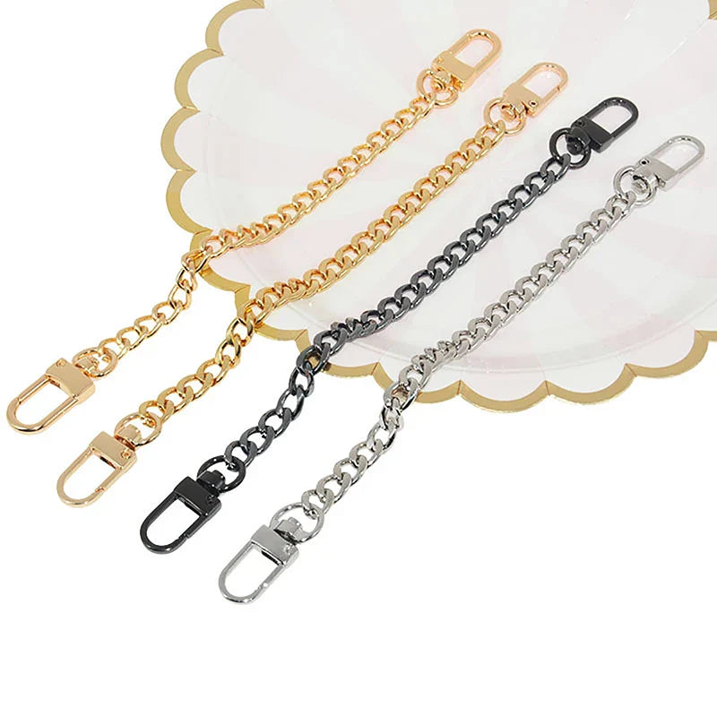 20cm Metal Chain Bag Strap Extension – Gold, Silver & Black