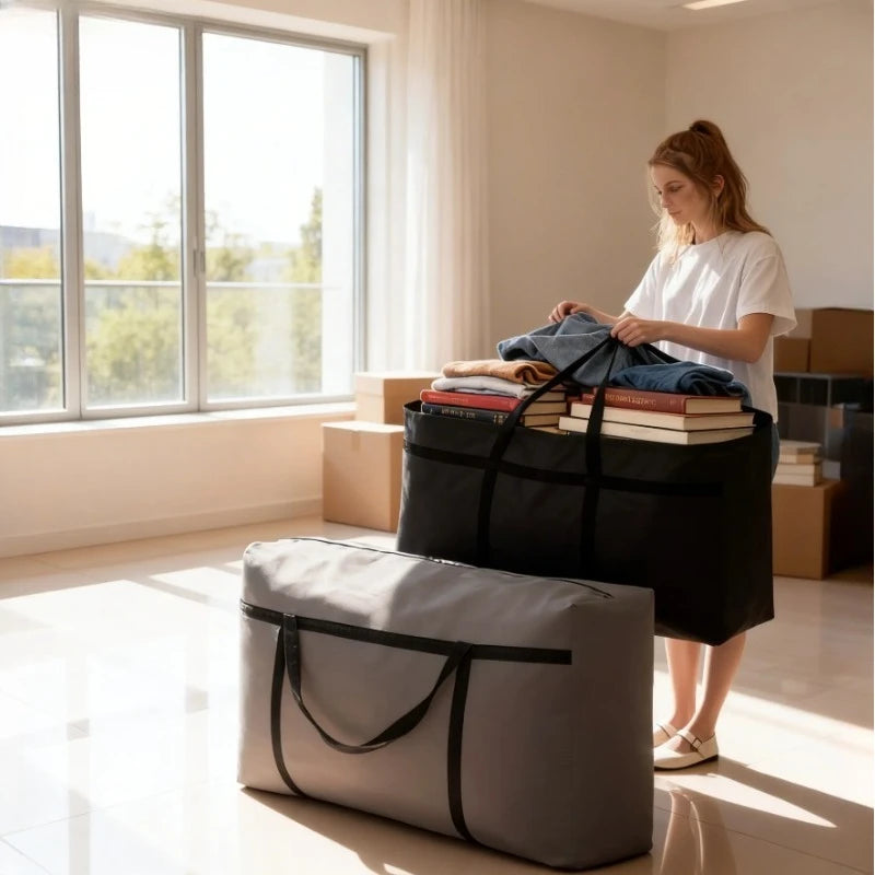2-Pack Extra Large Heavy Duty Moving Bags with Handles & Zippers