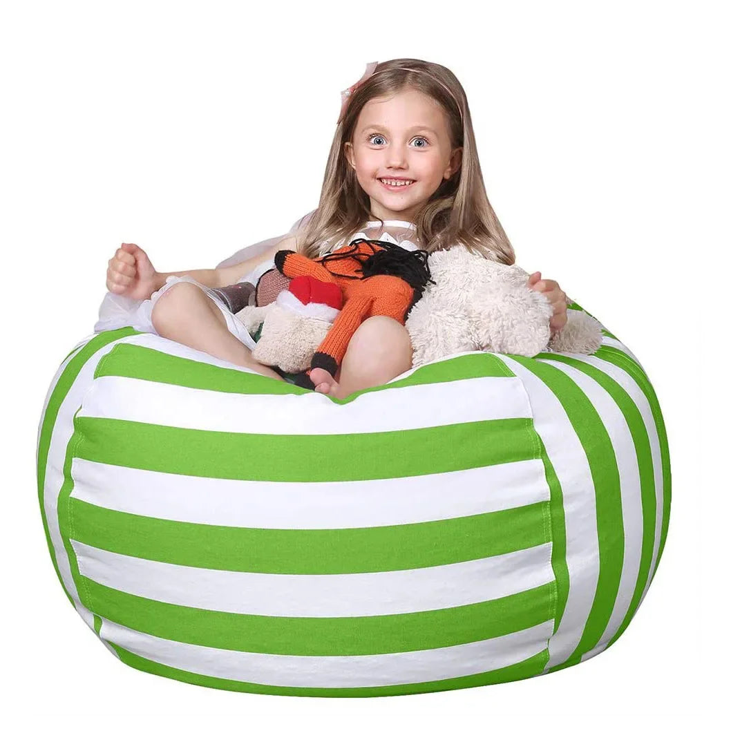 Large Canvas Bean Bag Stuffed Animal Toy Storage Organizer