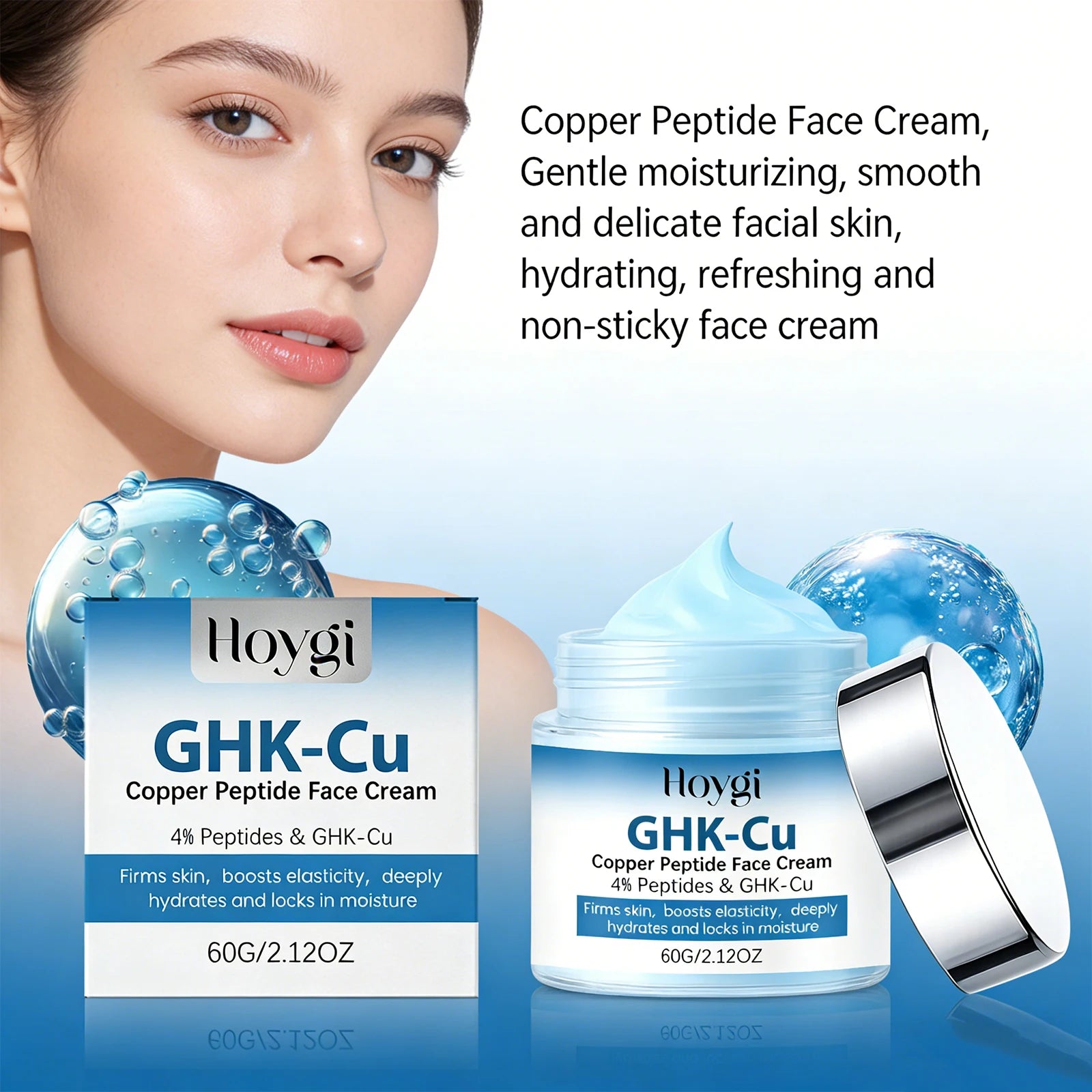 4 % Ghk-Cu Copper Peptide Cream Copper Peptide Face Cream Boost Elasticity Strengthen Skin Barrier Nourishing Firming Skin Care Peaceful Pleasures Health and Wellness