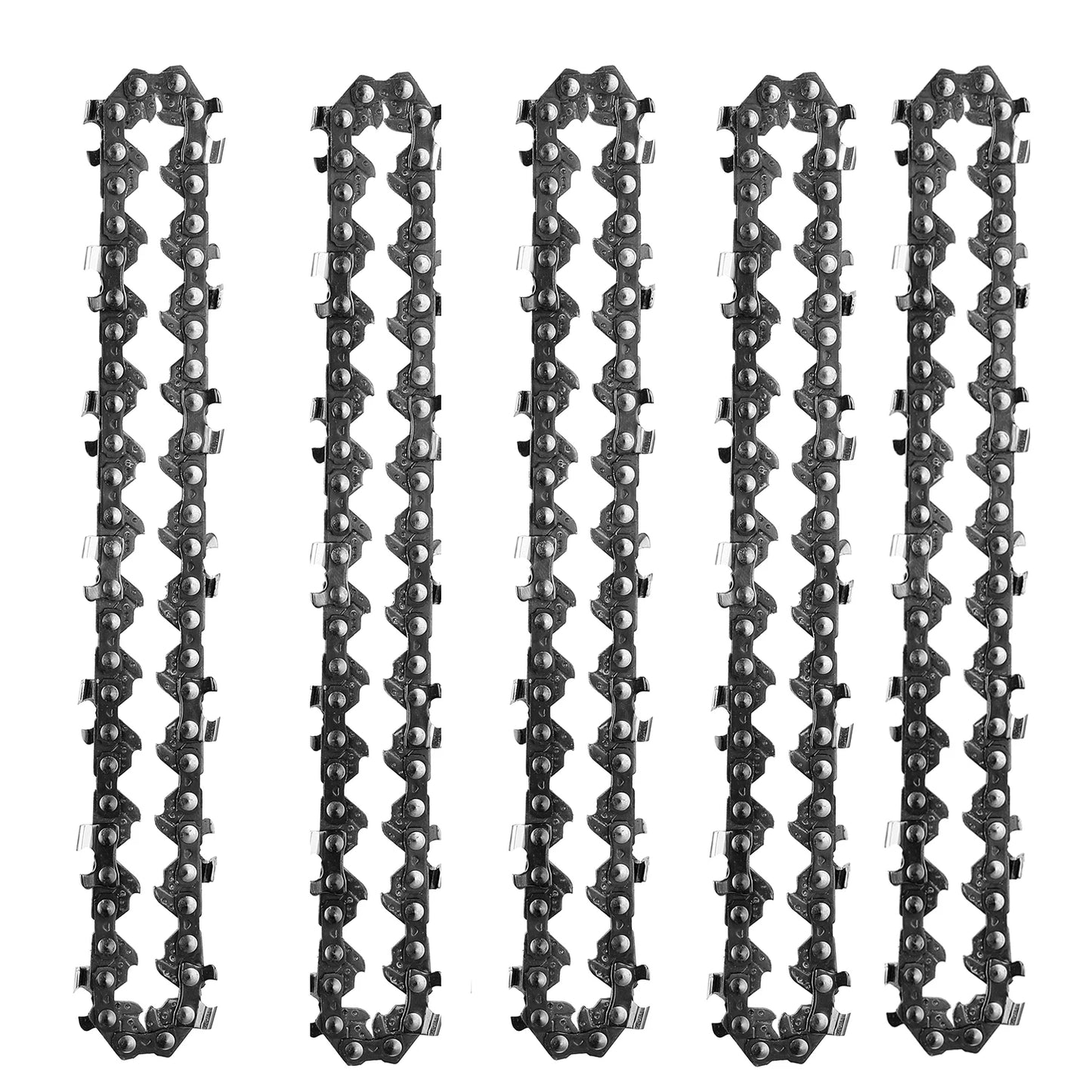 6 Inch/4inch/8inch Mini Steel Chainsaw Chain Electric Electric Saw Accessory Replacement Electric Chain Saw Chain Peaceful Pleasures Health and Wellness 8inch 5pcs