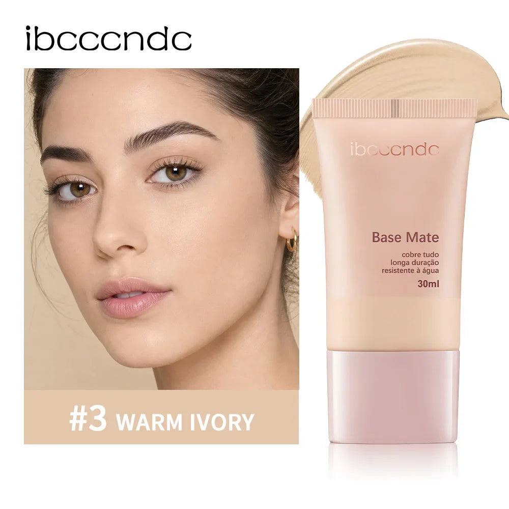 ibcccndc Matte Foundation – Waterproof, Long-Lasting, 9 Shades