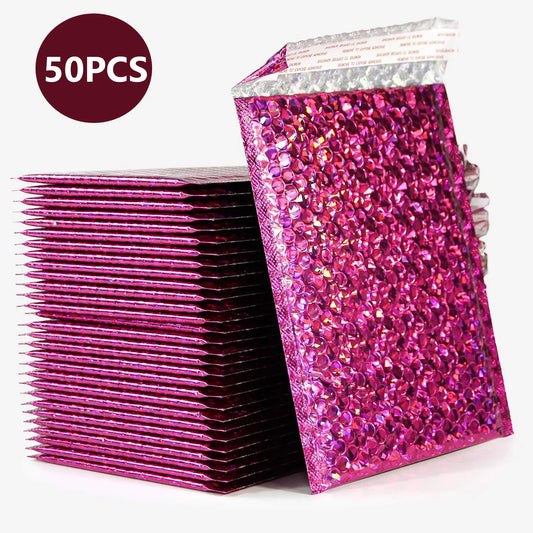 Small Business Supplies Holographic Shipping Bags Laser Packing Bag Peaceful Pleasures Health and Wellness