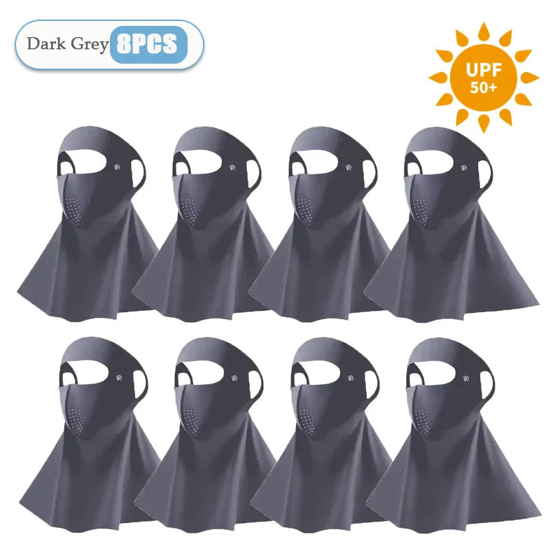 3D Ice Silk Sun Face Mask UPF50+ UV Balaclava for Cycling