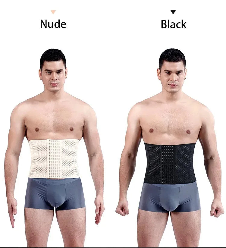 Men Slimming Body Shaper Waist Trainer Trimmer Belt Corset For Abdomen Belly Shapers Tummy Control Fitness Compression Shapewear Peaceful Pleasures Health and Wellness