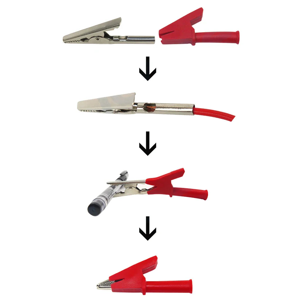 Copper Alligator Clips 1000V/20A – 4mm Banana Socket | 1 Pair