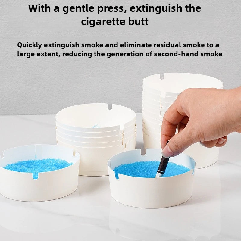 25pcs Disposable Ashtray Foaming Thickened Anti Fly Anti Smoke Eco Friendly for Home Office Gaming Cafe with Water Added Peaceful Pleasures Health and Wellness