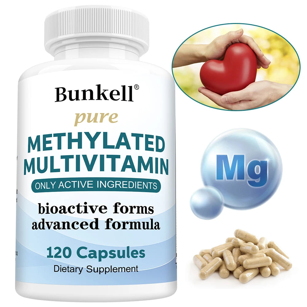 High-Potency Methylated Multivitamin - Whole Food, B-Complex, Hair Skin Energy, Stress, Immune & Maintain Heart Health Support Peaceful Pleasures Health and Wellness