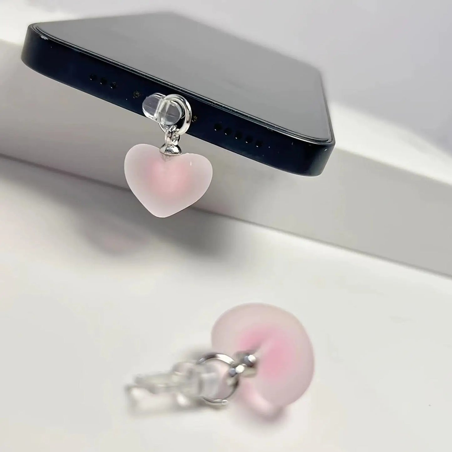 Heart Shaped Type-C Dust Plug Pendant | Cute Phone Accessory