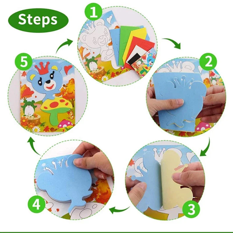 Creative 3D EVA Foam Sticker DIY Handmade Craft Kids Toddlers Cute
