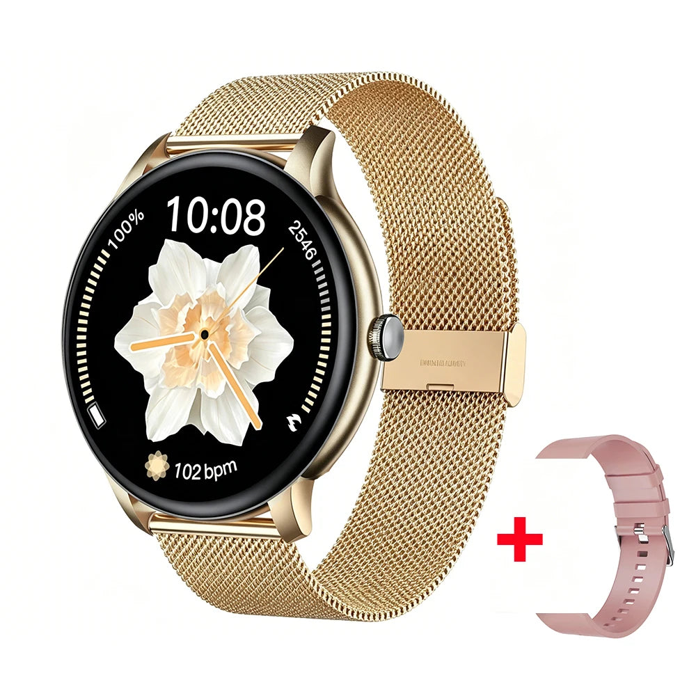 COTAUL Round Smartwatch | Bluetooth Call & Fitness Tracker