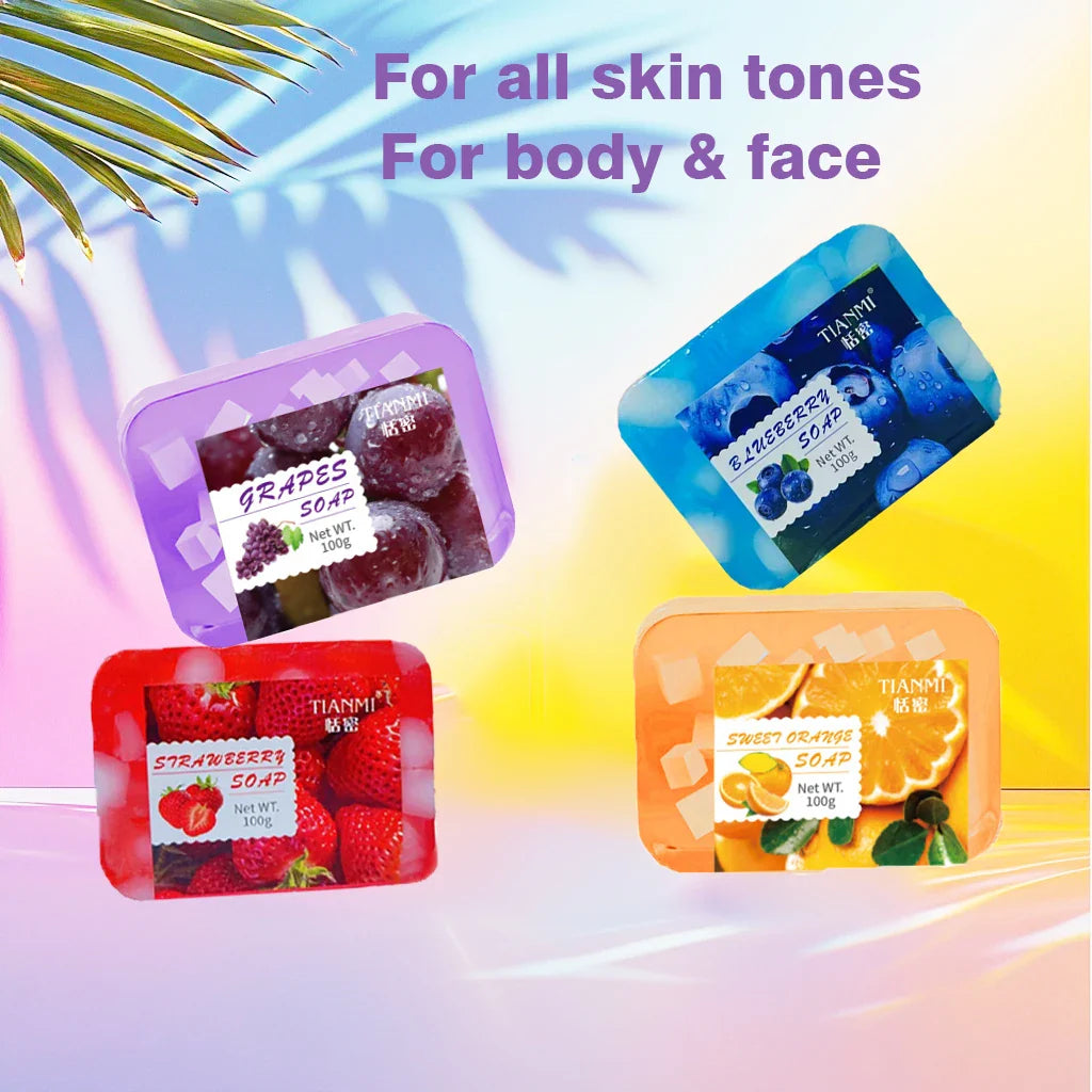 Fruit Handmade Soap Set – 6 Bars | Sweet Orange, Blueberry & More