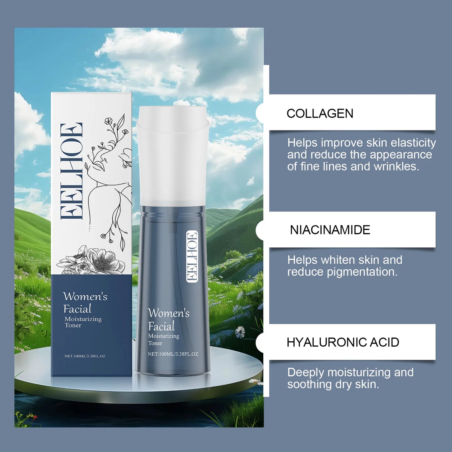 Niacinamide & Hyaluronic Acid Brightening Toner 100ml