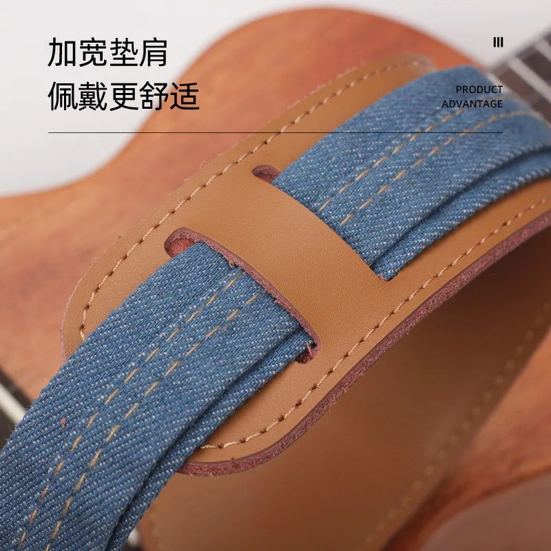 Personalized Denim Ukulelestrap Widened Decompression Ukulele
