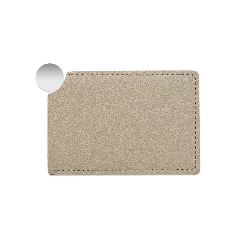 Shatterproof Pocket Makeup Mirror – PU Leather Card Size