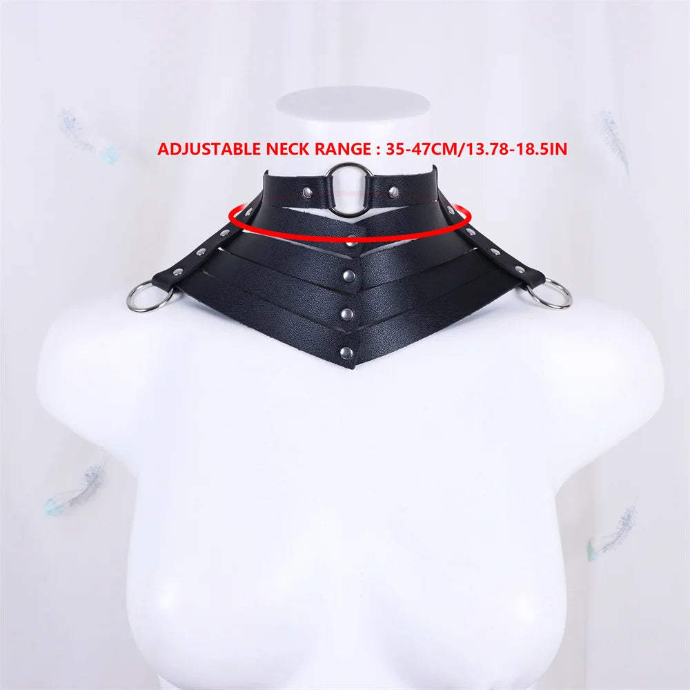 Black Sexy Trendy Rock Gothic Collar Necklaces Jewelry Leather Belt