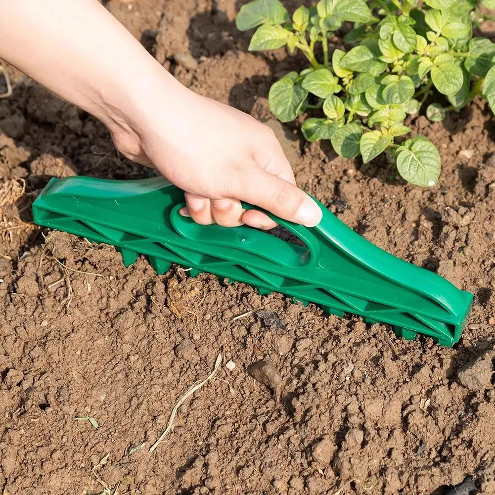 12-Hole Seed Spacer And Seeder Tool Garden Planting Template With Hole Dibber Efficient Soil Digger For Vegetable Flower Seeding Peaceful Pleasures Health and Wellness