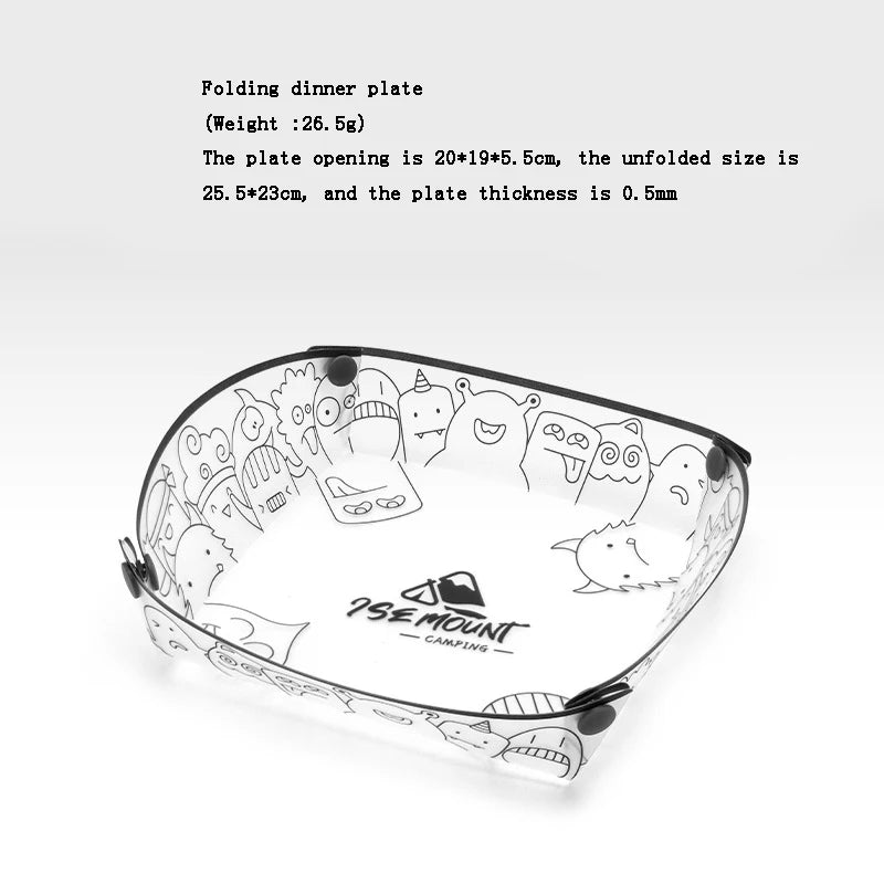 Outdoor Ultra-light Folding Tableware Portable Bowl Dinner Plate Coffee Filter Funnel Water Cup Multi-purpose Tableware Peaceful Pleasures Health and Wellness Folding dinner plate