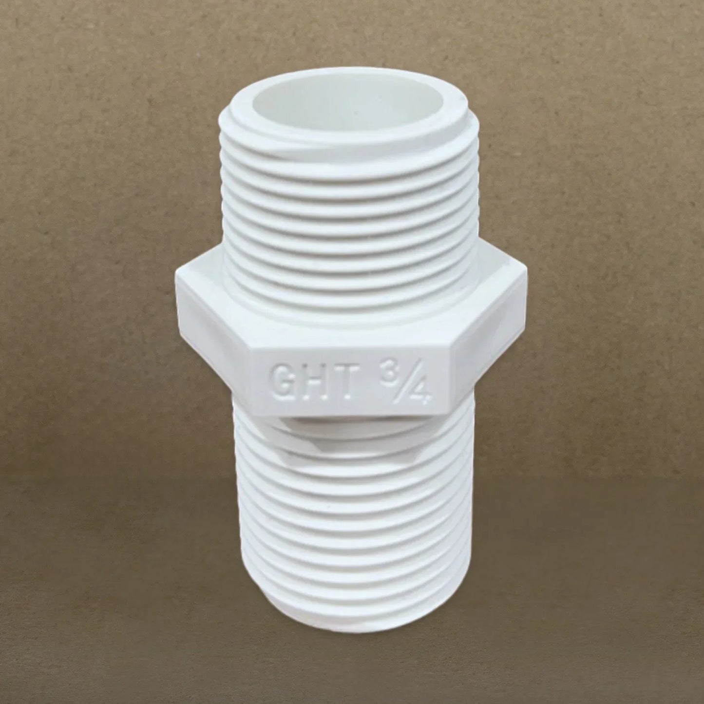 10-Pack 3/4 NPT x 3/4 GHT Double-Threaded PVC Pipe Adapter