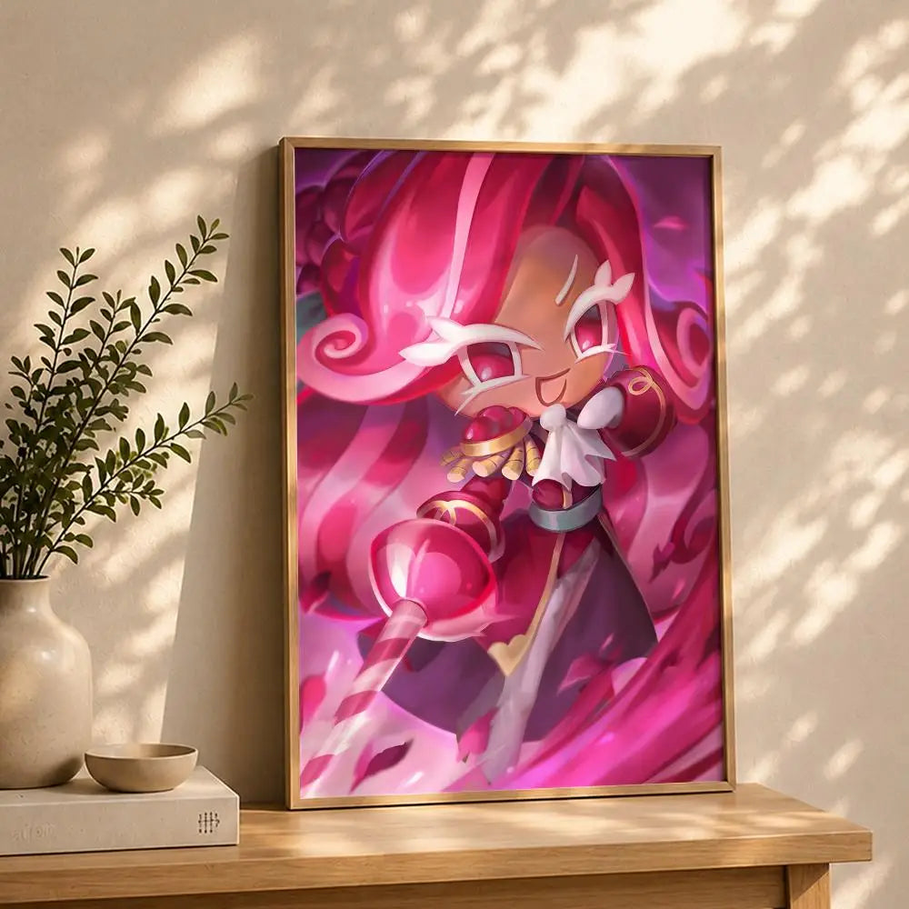 Game C-CookieRun KingdomS Poster HD Self Adhesive Waterproof Wall Art Ideal for Home Office Dorm Bedroom Great Gift Peaceful Pleasures Health and Wellness White6 15X20cmNoframe