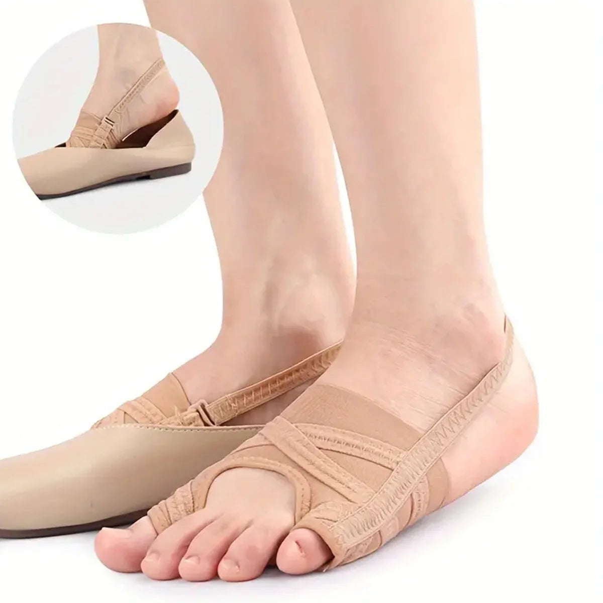 One Pair Mesh Thumb Eversion Big toe Orthosis Set Relieve Foot Pain & Shock Absorption Elastic Force Toe Separator Peaceful Pleasures Health and Wellness