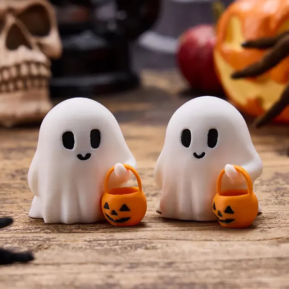 3-Piece Halloween Ghost Pumpkin Resin Desk Decor Set | Gift