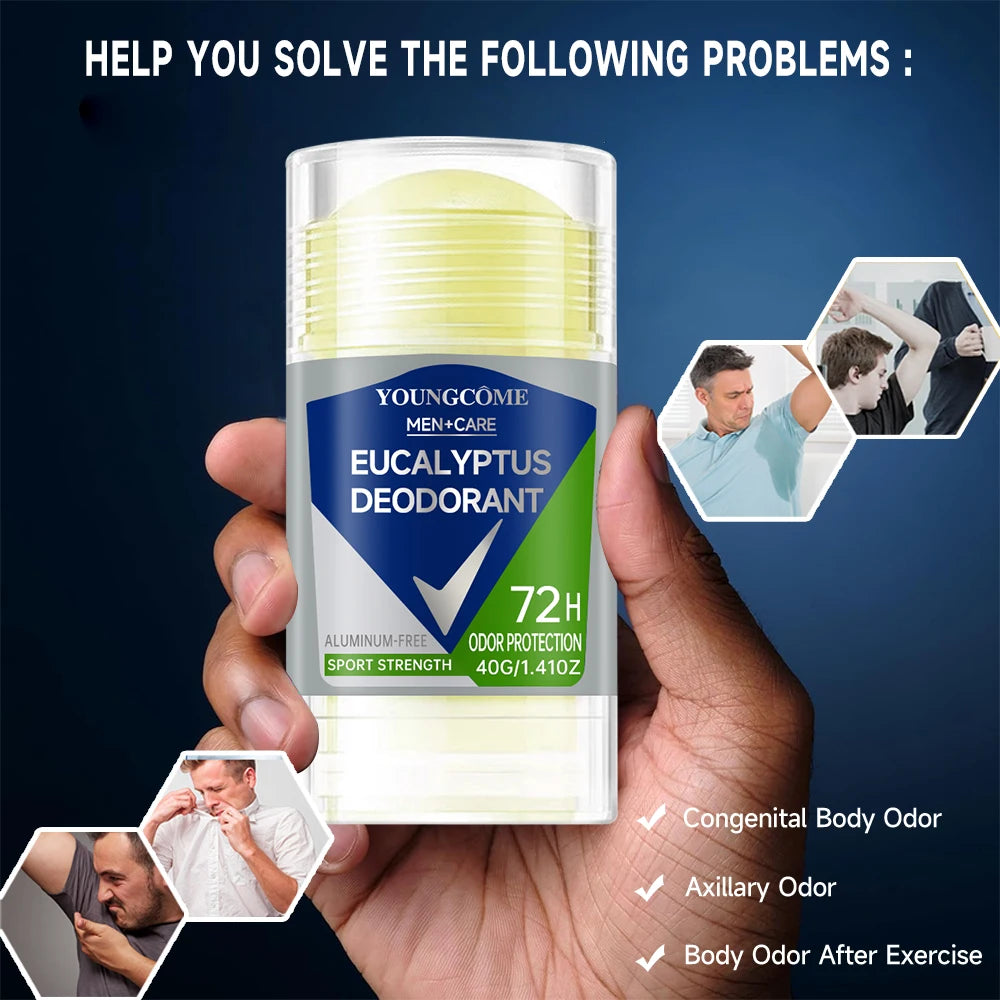 Men's Deodorant Stick Anti Sweating Keep Drying Lasting Fragrance Remove Armpit Odor Underarm Refresh Sticks Fade Body Odor Peaceful Pleasures Health and Wellness