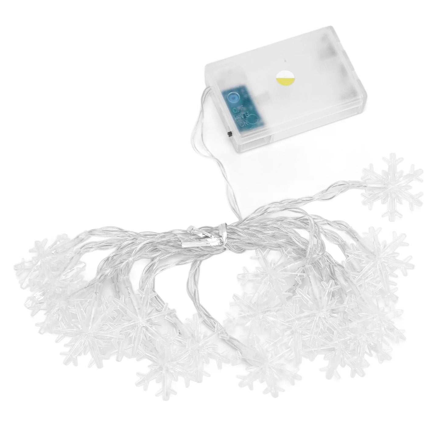 LED Snowflake Light String Beautiful Christmas String Battery Operated Great Gift Romantic for Party for Holiday for Christmas Peaceful Pleasures Health and Wellness